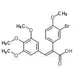 CAS 登录号:869497-70-1, (E)-2-(3-溴-4-甲氧基-苯基)-3-(3,4,5-三甲氧基苯基)丙-2-烯酸