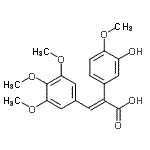 CAS 登录号:869497-71-2, (E)-2-(3-羟基-4-甲氧基-苯基)-3-(3,4,5-三甲氧基苯基)丙-2-烯酸
