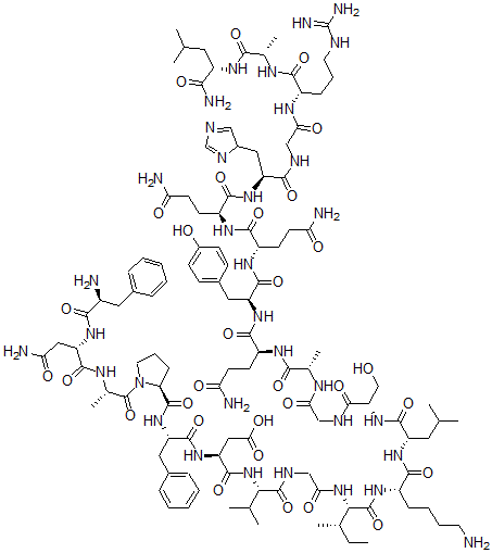 CAS#: 869705-22-6, L-Phenylalanyl-L-Asparaginyl-L-Alanyl-L-Prolyl-L-Phenylalanyl-L-alpha-Aspartyl-L-Valylglycyl-L-Isoleucyl-L-Lysyl-L-Leucyl-L-Serylglycyl-L-Alanyl-L-Glutaminyl-L-Tyrosyl-L-Glutaminyl-L-Glutaminyl-L-Histidylglycyl-L-Arginyl-L-Alanyl-L-Leucinamide