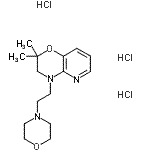 CAS 登录号：86979-86-4， 2,2-二甲基-4-[2-(4-吗啉基)乙基]-3,4-二氢-2H-吡啶并[3,2-b][1,4]恶嗪三盐酸盐