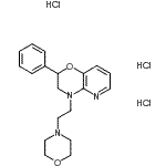 CAS#: 86979-94-4, 4-[2-(4-Morpholinyl)ethyl]-2-phenyl-3,4-dihydro-2H-pyrido[3,2-b][1,4]oxazine trihydrochloride
