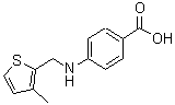 CAS 登录号：869950-51-6， 4-{[(3-甲基-2-噻吩基)甲基]氨基}苯甲酸