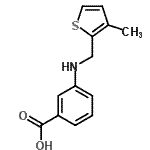 CAS 登录号：869950-52-7， 3-{[(3-甲基-2-噻吩基)甲基]氨基}苯甲酸