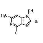 CAS#: 870135-18-5, 2-Bromo-4-chloro-1,6-dimethyl-1H-imidazo[4,5-c]pyridine