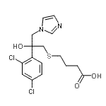 CAS 登录号：87049-57-8， 4-{[2-(2,4-二氯苯基)-2-羟基-3-(1H-咪唑-1-基)丙基]硫基}丁酸