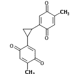 CAS#: 87050-85-9, 2,2'-(1,2-Cyclopropanediyl)bis(5-methyl-1,4-benzoquinone)