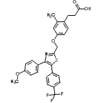 CAS#: 870524-45-1, 3-[4-({4-(4-Methoxyphenyl)-5-[4-(trifluoromethyl)phenyl]-1,3-thiazol-2-yl}methoxy)-2-methylphenyl]propanoic acid