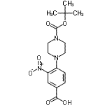 CAS#: 870703-72-3, 4-(4-{[(2-Methyl-2-propanyl)oxy]carbonyl}-1-piperazinyl)-3-nitrobenzoic acid