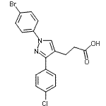 CAS#: 870704-03-3, 3-[1-(4-Bromophenyl)-3-(4-chlorophenyl)-1H-pyrazol-4-yl]propanoic acid
