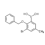 CAS 登录号：870777-20-1， [2-(苄氧基)-3-溴-5-甲基苯基]硼酸