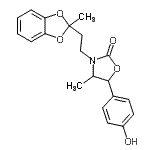 CAS#: 87081-34-3, 5-(4-Hydroxyphenyl)-4-methyl-3-[2-(2-methyl-1,3-benzodioxol-2-yl)ethyl]-1,3-oxazolidin-2-one