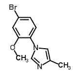 CAS#: 870838-56-5, 1-(4-Bromo-2-methoxyphenyl)-4-methyl-1H-imidazole