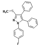CAS#: 871110-21-3, 1-(4-Fluorophenyl)-3-(methylsulfanyl)-4,5-diphenyl-1H-pyrazole