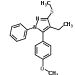 CAS#: 871110-29-1, 4-Ethyl-5-(4-methoxyphenyl)-3-(methylsulfanyl)-1-phenyl-1H-pyrazole