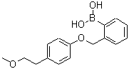 CAS 登录号：871126-29-3， (2-{[4-(2-甲氧基乙基)苯氧基]甲基}苯基)硼酸