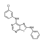 CAS#: 871266-94-3, N<sup>7</sup>-(3-Chlorophenyl)-N<sup>2</sup>-phenyl[1,3]thiazolo[5,4-d]pyrimidine-2,7-diamine