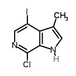 CAS 登录号：871819-21-5， 7-氯-4-碘-3-甲基-1H-吡咯并[2,3-c]吡啶