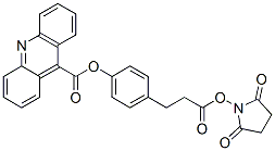 CAS#: 87198-87-6, 9-Acridinecarboxylic acid, 4-[3-[(2,5-dioxo-1-pyrrolidinyl)oxy]-3-oxopropyl]phenyl ester