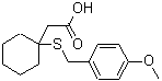 CAS 登录号：87242-92-0， {1-[(4-甲氧基苄基)硫基]环己基}乙酸