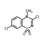 CAS#: 872536-92-0, 3,7-Dichloro-4-methyl-4H-1,2,4-benzothiadiazine 1,1-dioxide