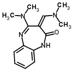 CAS 登录号：87295-93-0， (3Z)-4-(二甲基氨基)-3-[(二甲基氨基)亚甲基]-1,3-二氢-2H-1,5-苯并二氮杂卓-2-酮