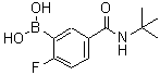 CAS 登录号：874289-51-7， {2-氟-5-[(2-甲基-2-丙基)氨基甲酰]苯基}硼酸