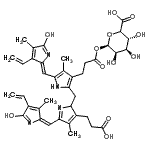 CAS#: 874448-90-5, (3R,4R,5R,6R)-6-[3-[2-[[3-(2-carboxyethyl)-5-[(E)-(5-hydroxy-3-methyl-4-vinyl-pyrrol-2-ylidene)methyl]-4-methyl-2H-pyrrol-2-yl]methyl]-5-[(Z)-(5-hydroxy-4-methyl-3-vinyl-pyrrol-2-ylidene)methyl]-4-methyl-1H-pyrrol-3-yl]propanoyloxy]-3,4,5-trihydroxy-tetrahydropyran-2-carboxylic acid