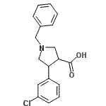 CAS 登录号：874990-63-3， 1-苄基-4-(3-氯苯基)-3-吡咯烷羧酸