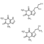 CAS 登录号:87531-63-3, 7-(2,3-二羟基丙基)-1,3-二甲基-嘌呤-2,6-二酮;1,3-二甲基-7H-嘌呤-2,6-二酮;7-(2-羟基丙基)-1,3-二甲基-嘌呤-2,6-二酮