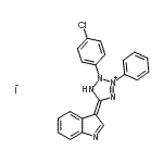 CAS#: 87582-49-8, (5Z)-2-(4-Chlorophenyl)-5-(3H-indol-3-ylidene)-3-phenyl-2,5-dihydro-1H-tetrazol-3-ium iodide