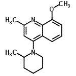 CAS 登录号：87602-61-7， 8-甲氧基-2-甲基-4-(2-甲基-1-哌啶基)喹啉