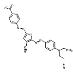 CAS#: 87606-56-2, 2-({4-[(2-Cyanoethyl)(ethyl)amino]phenyl}diazenyl)-5-[(4-nitrophenyl)diazenyl]-3-thiophenecarbonitrile