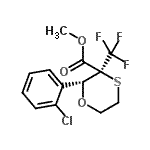 CAS#: 876156-55-7, Methyl (2R,3S)-2-(2-chlorophenyl)-3-(trifluoromethyl)-1,4-oxathiane-3-carboxylate