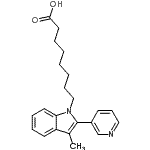 CAS#: 87627-28-9, 8-[3-Methyl-2-(3-pyridinyl)-1H-indol-1-yl]octanoic acid