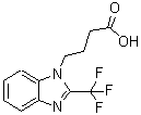 CAS 登录号：876728-42-6， 4-[2-(三氟甲基)-1H-苯并咪唑-1-基]丁酸