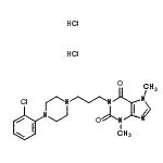 CAS#: 87798-89-8, 1-{3-[4-(2-Chlorophenyl)-1-piperazinyl]propyl}-3,7-dimethyl-3,7-dihydro-1H-purine-2,6-dione dihydrochloride