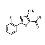 CAS#: 879070-37-8, 2-(2-Fluorophenyl)-4-methyl-1,3-thiazole-5-carboxylic acid