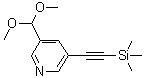 CAS#: 879326-80-4, 3-(Dimethoxymethyl)-5-[(trimethylsilyl)ethynyl]pyridine