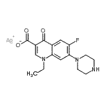 CAS#: 88056-28-4, Silver(1+) 1-ethyl-6-fluoro-4-oxo-7-(1-piperazinyl)-1,4-dihydro-3-quinolinecarboxylate
