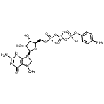 CAS#: 88106-70-1, 5'-O-[{[{[(4-Aminophenoxy)(hydroxy)phosphoryl]oxy}(hydroxy)phosphoryl]oxy}(hydroxy)phosphoryl]-7-methyl-7,8-dihydroguanosine