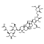 CAS 登录号：88140-34-5， (3beta,5Xi,9Xi,12beta,17Xi)-20-{[6-O-(beta-D-吡喃葡萄糖基)-beta-D-吡喃葡萄糖基]氧基}-12-羟基达马-24-烯-3-基2-O-[6-O-(羧基乙酰基)-beta-D-吡喃葡萄糖基]-beta-D-吡喃葡萄糖苷