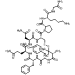 CAS#: 88210-91-7, 1-{[(4R,7S,10S,13R,16S,19R)-19-Amino-7-(2-amino-2-oxoethyl)-10-(3-amino-3-oxopropyl)-13-benzyl-16-(4-methoxybenzyl)-20,20-dimethyl-6,9,12,15,18-pentaoxo-1,2-dithia-5,8,11,14,17-pentaazacycloicosan-4-y l]carbonyl}-L-prolyl-L-lysylglycinamide