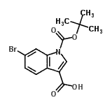 CAS#: 882872-15-3, 6-Bromo-1-{[(2-methyl-2-propanyl)oxy]carbonyl}-1H-indole-3-carboxylic acid