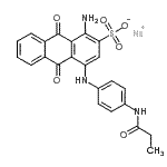 CAS#: 88329-78-6, Sodium 1-amino-9,10-dioxo-4-{[4-(propionylamino)phenyl]amino}-9,10-dihydro-2-anthracenesulfonate