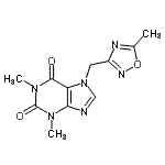 CAS#: 88338-63-0, 1,3-Dimethyl-7-[(5-methyl-1,2,4-oxadiazol-3-yl)methyl]-3,7-dihydro-1H-purine-2,6-dione