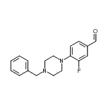 CAS 登录号：883512-41-2， 4-(4-苄基-1-哌嗪基)-3-氟苯甲醛