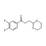 CAS#: 884504-28-3, 1-(3,4-Difluorophenyl)-3-(1,3-dioxan-2-yl)-1-propanone