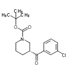 CAS#: 884512-09-8, 2-Methyl-2-propanyl (3R)-3-(3-chlorobenzoyl)-1-piperidinecarboxylate