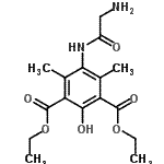 CAS 登录号:88526-45-8, 二乙基5-(甘氨酰亚氨基)-2-羟基-4,6-二甲基间苯二甲酸酯