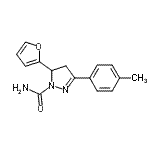 CAS#: 885269-83-0, 5-(2-Furyl)-3-(4-methylphenyl)-4,5-dihydro-1H-pyrazole-1-carboxamide